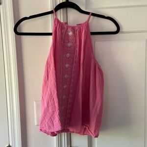 Pink Halter Tank Top